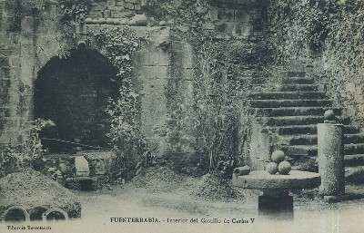 POSTAL ANTIGUA DEL PAIS VASCO FUENTERRABIA INTERIOR DEL CASTILLO DE CARLOS V