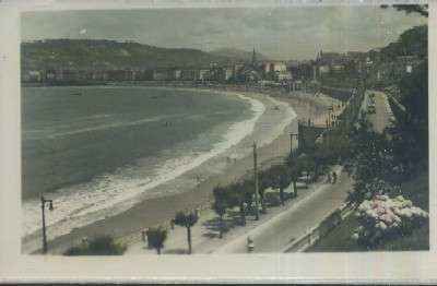POSTAL DEL PAIS VASCO 52 SAN SEBASTIAN PLAYA DE LA CONCHA