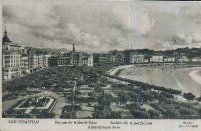 POSTAL DEL PAIS VASCO SAN SEBASTIAN PARQUE DE ALDERDI EDER