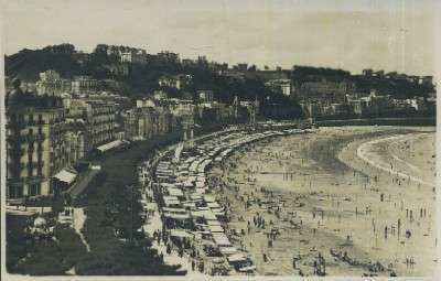POSTAL ANTIGUA DEL PAIS VASCO SAN SEBASTIAN  Nº 461 PASEO Y PLAYA DE LA CONCHA