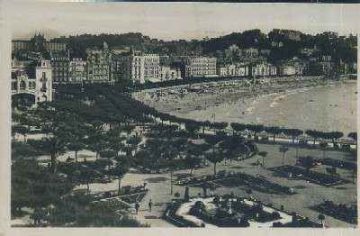 POSTAL DEL PAIS VASCO SAN SEBASTIAN  JARDINES Y PLAYA DE LA CONCHA