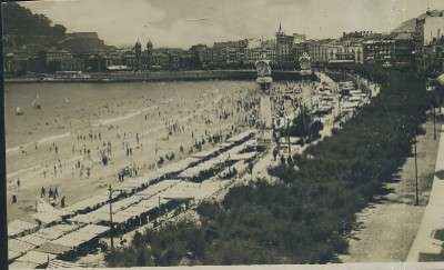POSTAL DEL PAIS VASCO SAN SEBASTIAN Nº42 PLAYA Y PASEO DE LA CONCHA
