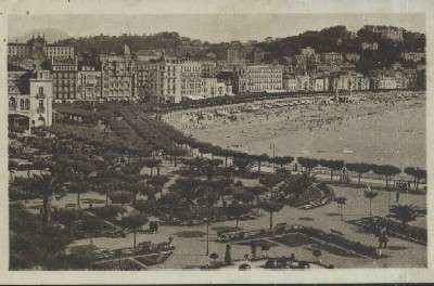 POSTAL DEL PAIS VASCO SAN SEBASTIAN Nº24 JARDINES Y PLAYA