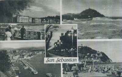 POSTAL DEL PAIS VASCO SAN SEBASTIAN Nº 7 VISTA DESDE EL PASEO DE LA CONCHA