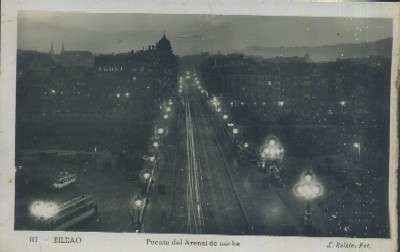 POSTAL DEL PAIS BILBAO Nº 87 PUENTE DEL ARENAL DE NOCHE