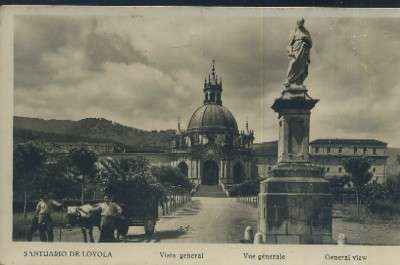 POSTAL DEL PAIS VASCO SANTUARIO DE LOYOLA VISTA GENERAL