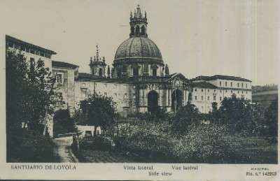 POSTAL DEL PAIS VASCO SANTUARIO DE LOYOLA VISTA LATERAL