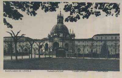 POSTAL DEL PAIS VASCO SANTUARIO DE LOYOLA FACHADA PRINCIPAL