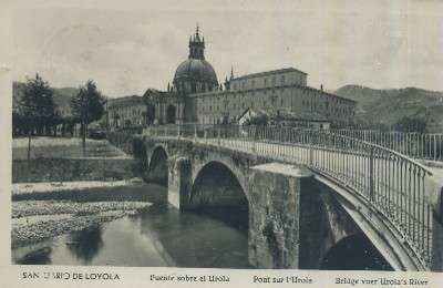 POSTAL DEL PAIS VASCO SAN IGNACIO DE LOYOLA PUENTE SOBRE EL UROLA