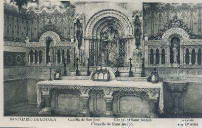 POSTAL DEL PAIS VASCO SANTUARIO DE LOYOLA CAPILLA DE SAN JOSE