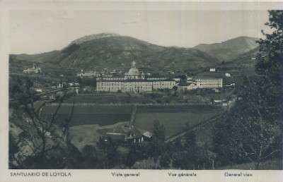 POSTAL DEL PAIS VASCO SANTUARIO DE LOYOLA VISTA PARCIAL