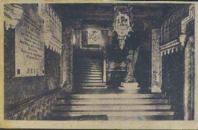 POSTAL DEL PAIS VASCO SAN IGNACIO DE LOYOLA ESCALERA DE LA SANTA CASA