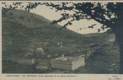POSTAL DEL PAIS VASCO SANTUARIO DE LOYOLA VISTA GENERAL DE LA PARTE POSTERIOR