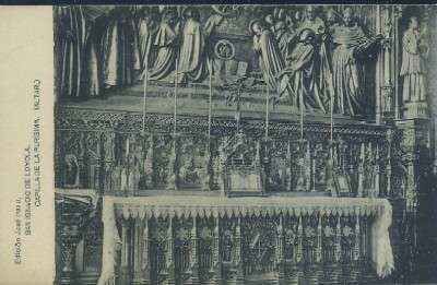 POSTAL DEL PAIS VASCO SAN IGNACIO DE LOYOLA CAPILLA DE LA PURISIMA ALTAR