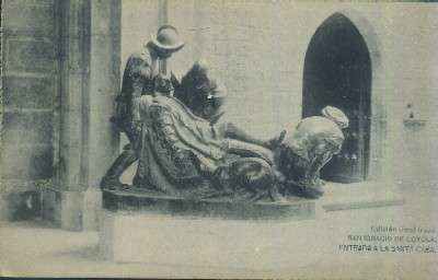 POSTAL DEL PAIS VASCO SAN IGNACIO DE LOYOLA ENTRADA A LA SANTA CASA
