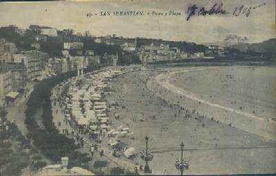 POSTAL ANTIGUA DE SAN SEBASTIAN PASEO Y PLAYA