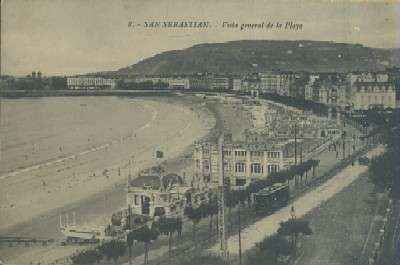 POSTAL ANTIGUA DE SAN SEBASTIAN Nº 8 VISTA GENERAL DE LA PLAYA