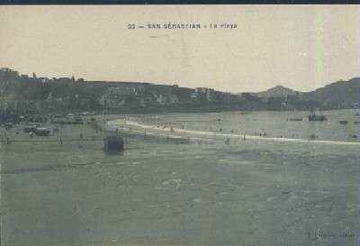 POSTAL ANTIGUA DE SAN SEBASTIAN Nº 22 LA PLAYA