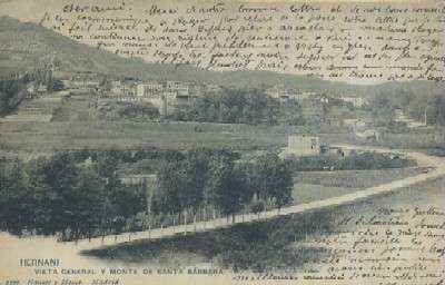 POSTAL ANTIGUA DE HERNANI VISTA GENERAL  MONTE DE SANTA BARBARA