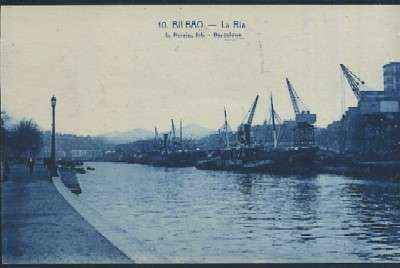 POSTAL ANTIGUA DEL PAIS VASCO BILBAO Nº 10 LA RIA