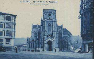 POSTAL ANTIGUA DEL PAIS VASCO BILBAO Nº 4 IGLESIA DE LOS P. AGUSTINOS