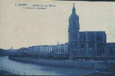 POSTAL ANTIGUA DEL PAIS VASCO BILBAO Nº 3 IGLESIA DE SAN ANTON