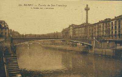 POSTAL ANTIGUA DEL PAIS VASCO BILBAO Nº 33 PUENTE DE SAN FRANCISCO