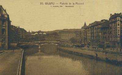 POSTAL ANTIGUA DEL PAIS VASCO BILBAO Nº 30 PUENTE DE LA MERCED