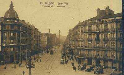 POSTAL ANTIGUA DEL PAIS VASCO BILBAO Nº 23 GRAN VIA