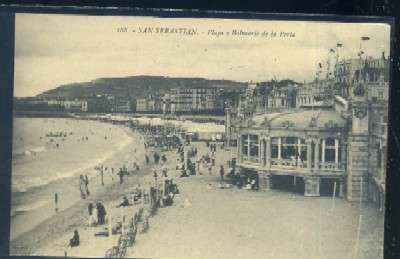 POSTAL ANTIGUA DE SAN SEBASTIAN Nº 188 - PLAYA Y BALNEARIO DE LA PERLA