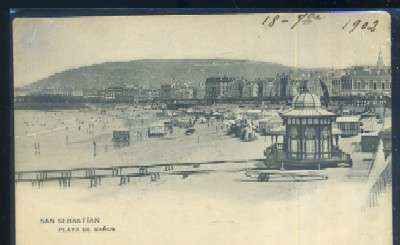 POSTAL ANTIGUA DE SAN SEBASTIAN - PLAYA DE BAÑOS
