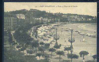 POSTAL ANTIGUA DE SAN SEBASTIAN Nº 135 - PASEO Y PLAYA DE LA CONCHA