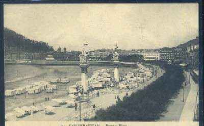 POSTAL ANTIGUA DE SAN SEBASTIAN Nº 42 - PASEO Y PLAYA