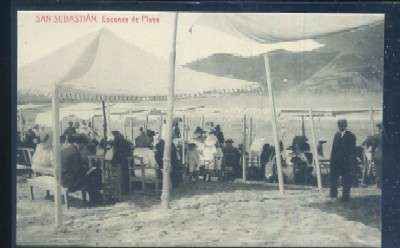 POSTAL DE SAN SEBASTIAN - ESCENAS DE PLAYA