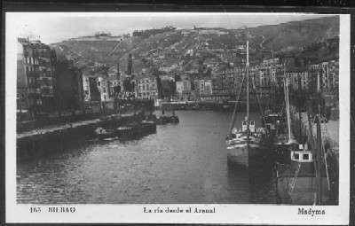 POSTAL DE VIZCAYA - BILBAO LA RIA DESDE EL ARENAL Nº 163