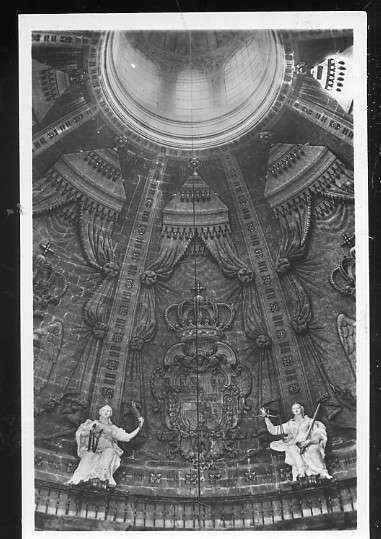 POSTAL DE GUIPUZCOA. LOYOLA ORNAMENTACION DE LA CUPULA
