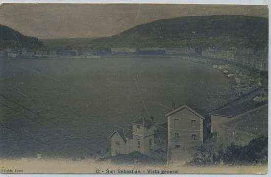 POSTAL ANTIGUA DEL PAIS VASCO. SAN SEBASTIAN. VISTA GENERAL Nº 12