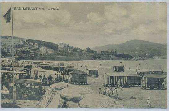 POSTAL ANTIGUA DEL PAIS VASCO. SAN SEBASTIAN. LA PLAYA Nº 9