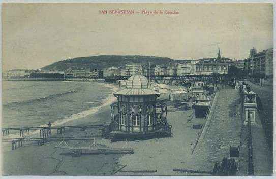 POSTAL ANTIGUA DEL PAIS VASCO. SAN SEBASTIAN. PLAYA DE LA CONCHA