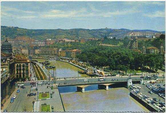 POSTAL DE BILBAO. PLAZA DE FEDERICO MOYUA Y ALTOS HORNOS Nº 50