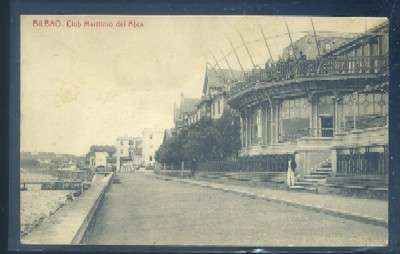 POSTAL ANTIGUA DE BILBAO. CLUB MARÍTIMO DEL ABRA