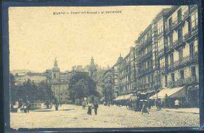 POSTAL ANTIGUA DE BILBAO. PASEO DEL ARENAL EL BOULEVARD