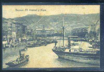 POSTAL ANTIGUA DE BILBAO. EL ARENAL Y RIPA