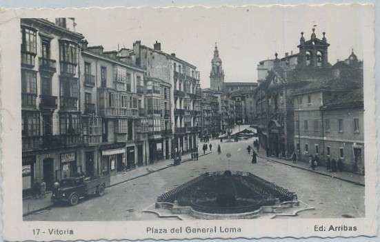 POSTAL DE VITORIA. PLAZA DEL GENERAL LOMA  Nº 17