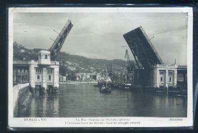POSTAL DEL PAÍS VASCO. BILBAO Nº 103 LA RIA,PUENTE DE DEUSTO ABIERTO