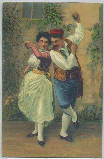 POSTAL ANTIGUA DE VIZCAYA: TIPOS DEL LUGAR SERIE 65 Nº 29421