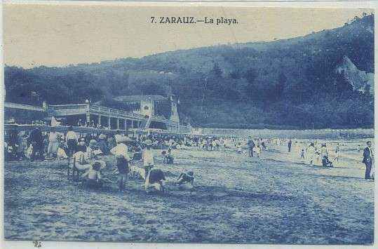 POSTAL ANTIGUA DE GUIPUZCUA. ZARAUZ. LA PLAYA. Nº 7