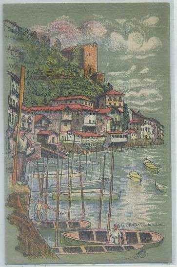 POSTAL ANTIGUA DE VIZCAYA. COL. POSTALES VASCAS. PUERTO DE  PASAJES DE S. JUAN SERIE N Nº 1