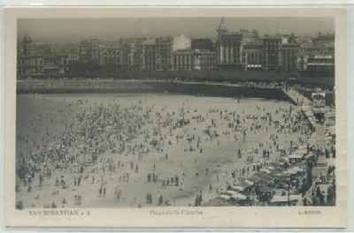 POSTAL DE GUIPUZCUA. SAN SEBASTIAN. PLAYA DE LA CONCHA Nº 4