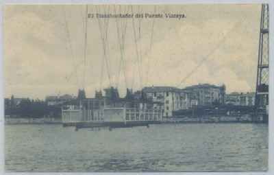 POSTAL ANTIGUA DE VIZCAYA. EL TRANSBORDADOR DEL PUENTE VIZCAYA